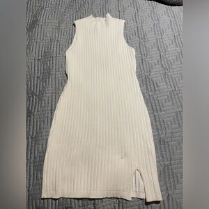 NEVER worn - Solid White Stretchy Cotton Dress - so cute!!